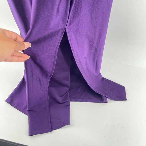 Zara Purple Satin Slip Maxi Dress Women’s Sleeveless Stretch Size Medium - Picture 7 of 14